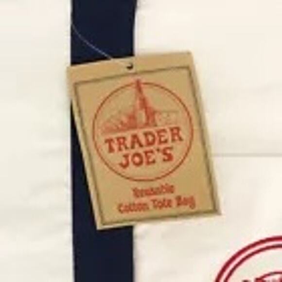 Trader Joe’s Bag Canvas Reusable Heavy Cotton Basic Style Shopping Navy Large - Picture 3 of 6